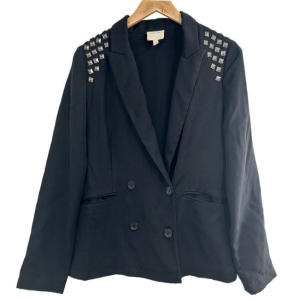 Silence + Noise‎ Black Studded Blazer Medium